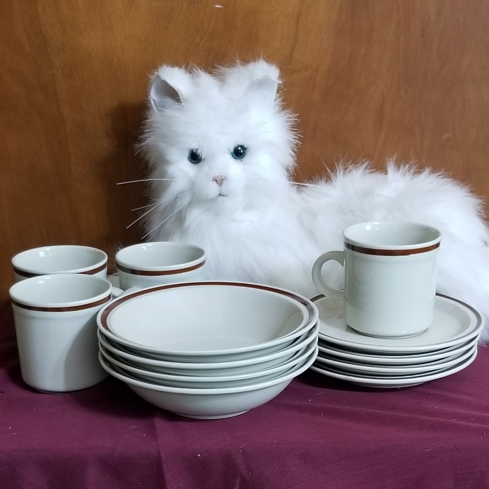 12 pc Stoneware  dish set